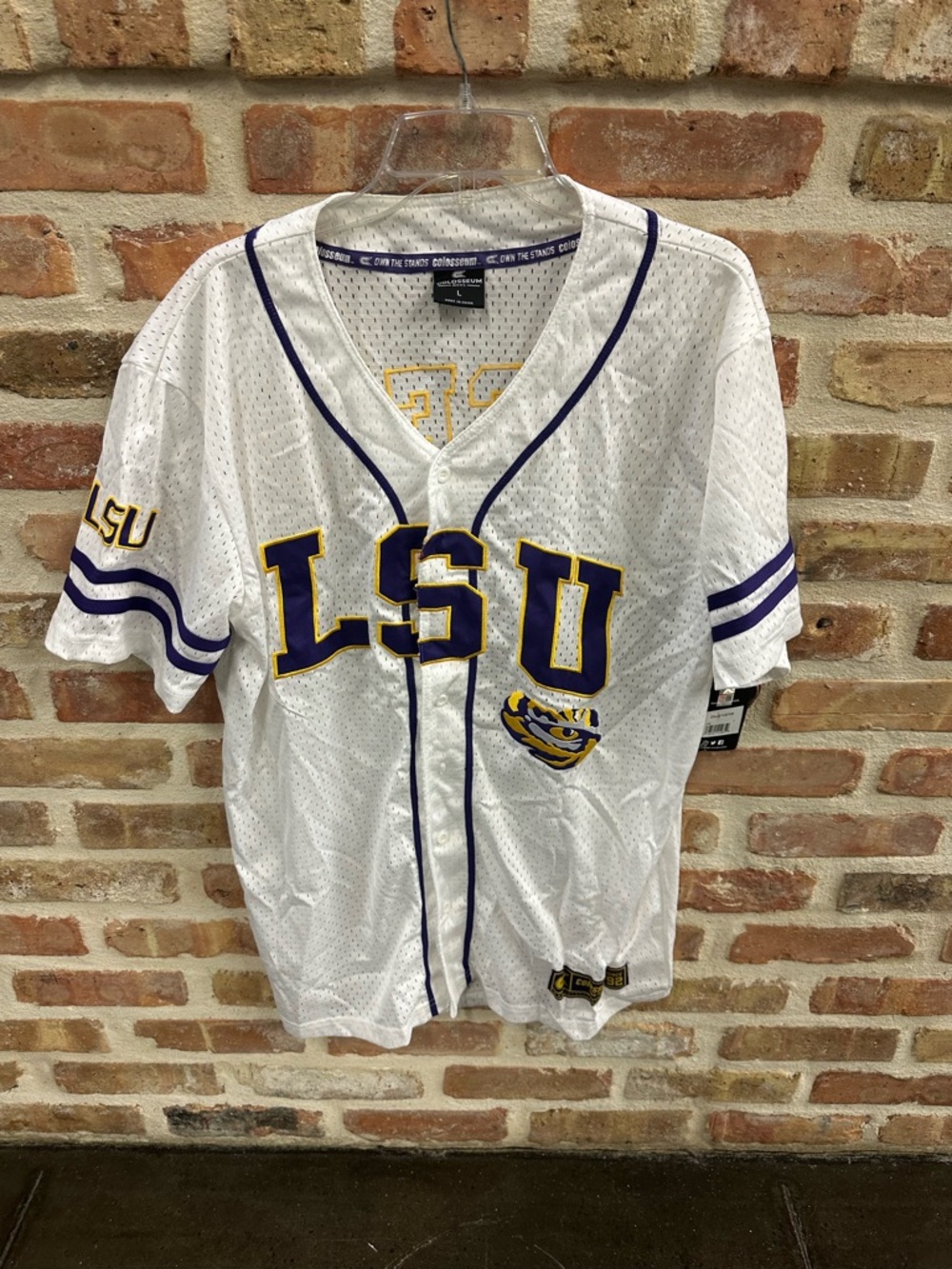 Colosseum White Jersey with Purple & Gold Trim